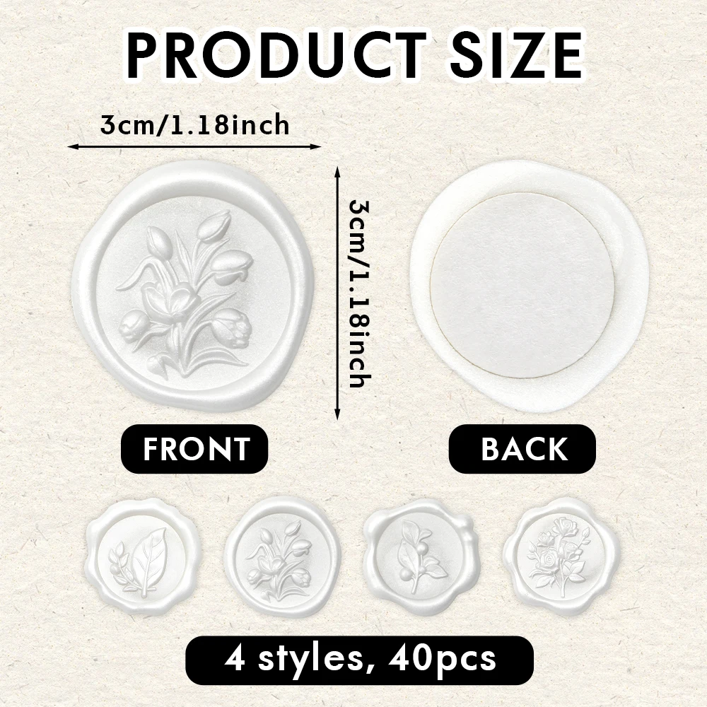 40Pcs Wax Seal Stickers,Weddin - огляд і ціна Wax Seal Stamp Set