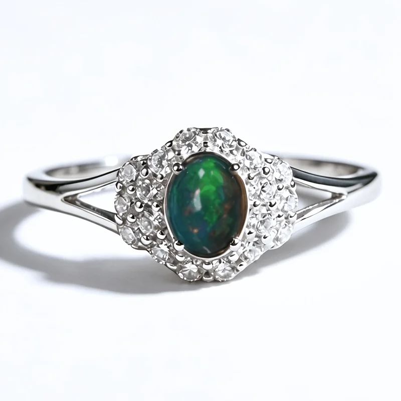 1pc 3x5mm Natural Opal Ring S925 Silvery Ring | Play-of-Color | Nordic | Halloween, Thanksgiving, and Christmas Gifts 105