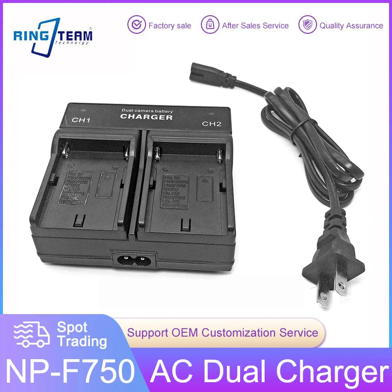 

100-240V Power Quick Dual Charger for SONY Battery NP-F970 F980 NP-F750 F770 NP-F550 F570 NP FM50 FM70 FM90 for VW-VBD1 VW-VBD2