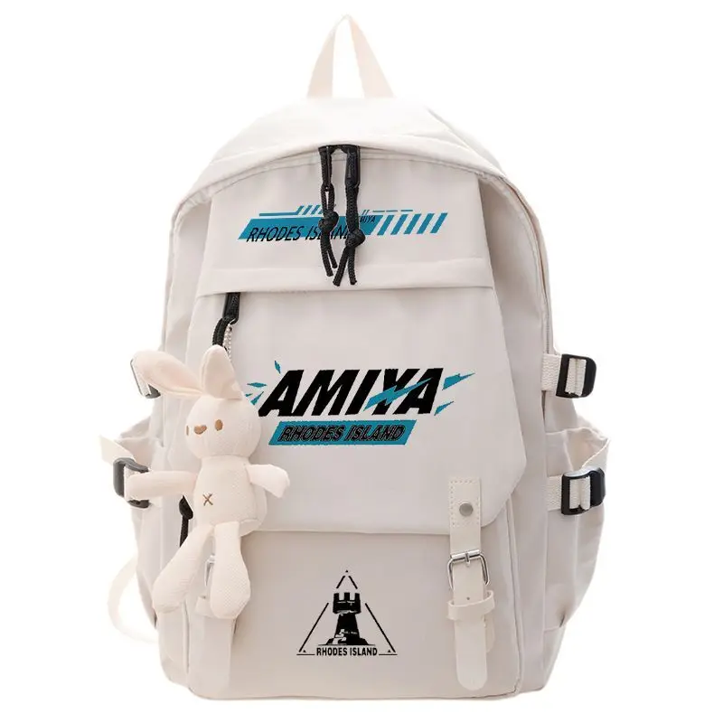 

Arknights Anime Boys Amiya Elementary Two-Dimensional Double Shoulder Backpack For Middle And High School Students Laptop Bag An