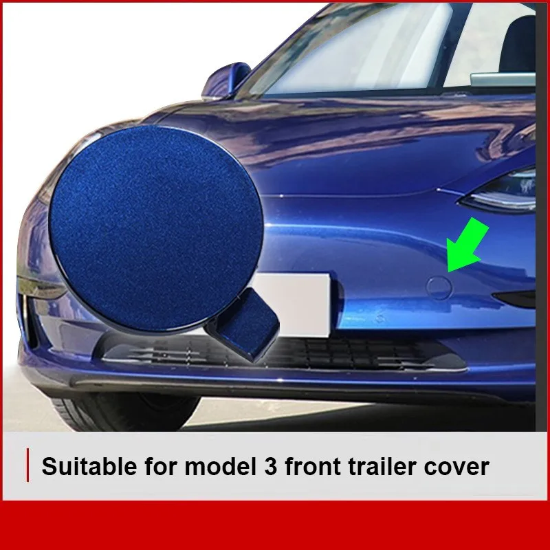 Suitable for Tesla Model 3 Front Trailer Cover Front Trailer Hook Replacement Front Modified Bar Traction Hole