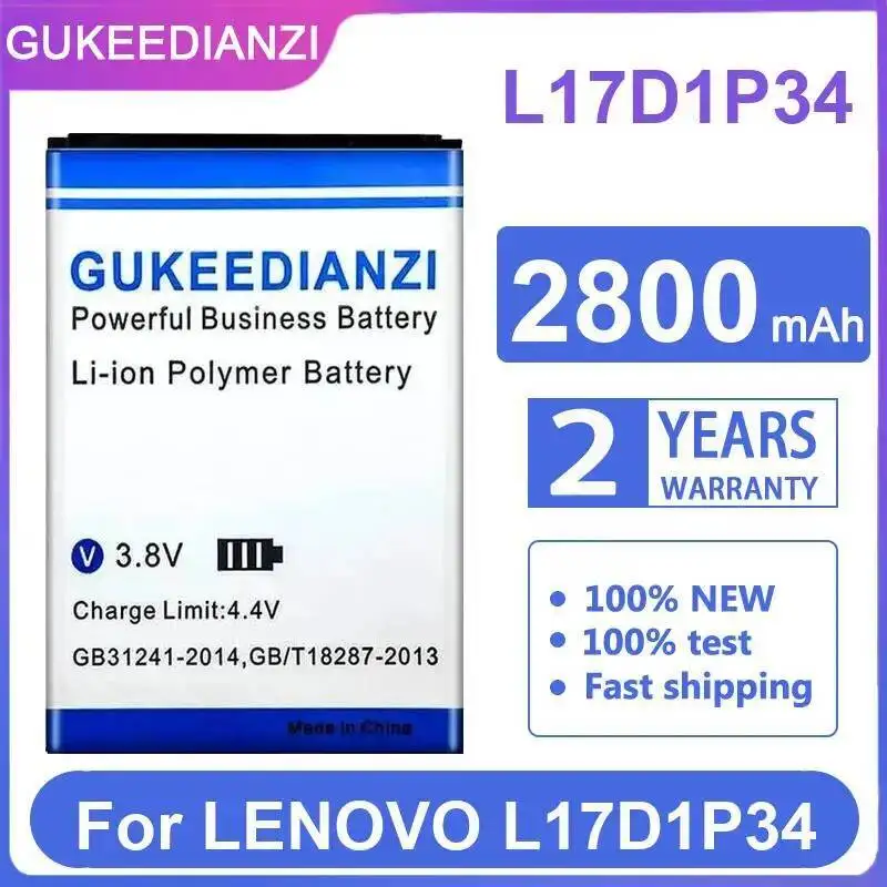 

2800Mah Mobile Phone Battery For Lenovo L17D1P34 Stable Reliable Replacement