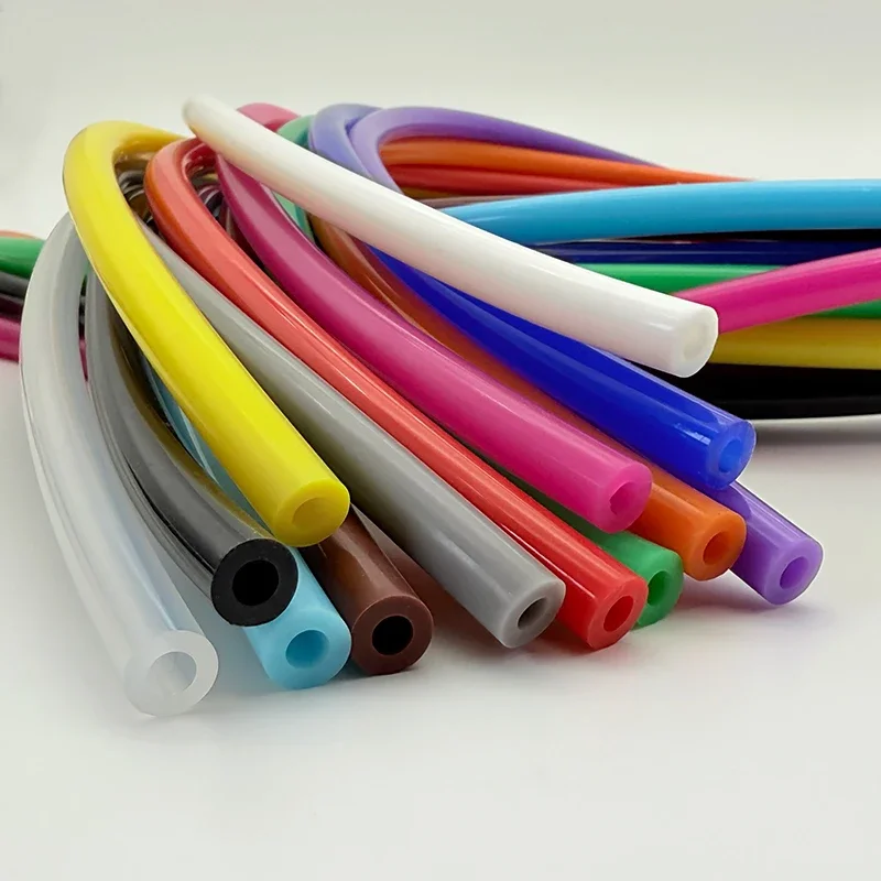 

Красочная пищевая силиконовая трубка 2 3 4 5 6 7 8 9 10 12 16 мм Гибкие садовые резиновые шланги Аквариум Мягкая трубка Шланг