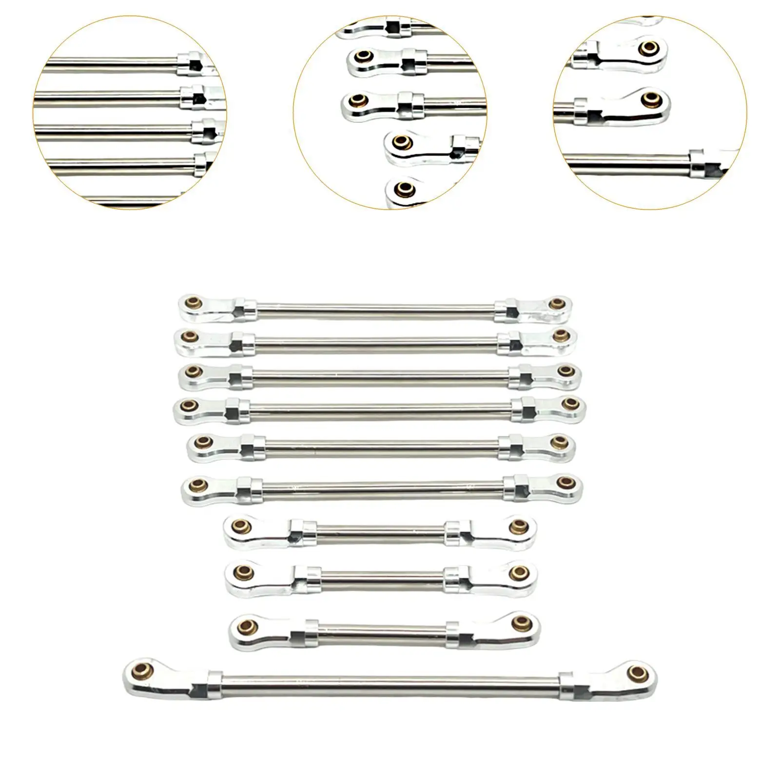 10 قطعة RC التوجيه سيرفو رابط RC نموذج سيارة لتقوم بها بنفسك RC نموذج قطع غيار السيارات لعبة مجسمة ترقيات ل 104026   1/10 سيارة هواية RC