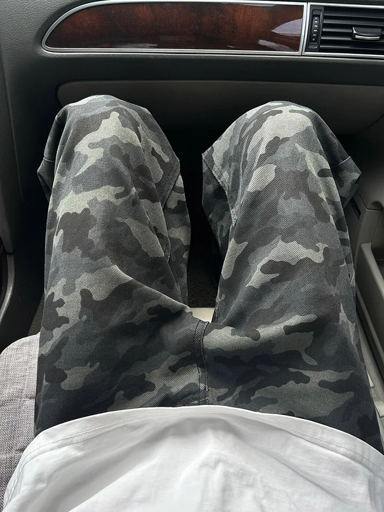 

Американские камуфляжные рабочие брюки AUV для лесозаготовительных работ, мужские, весенние, повседневные, модные, тактические, широкие, прямого кроя, карго-брюки