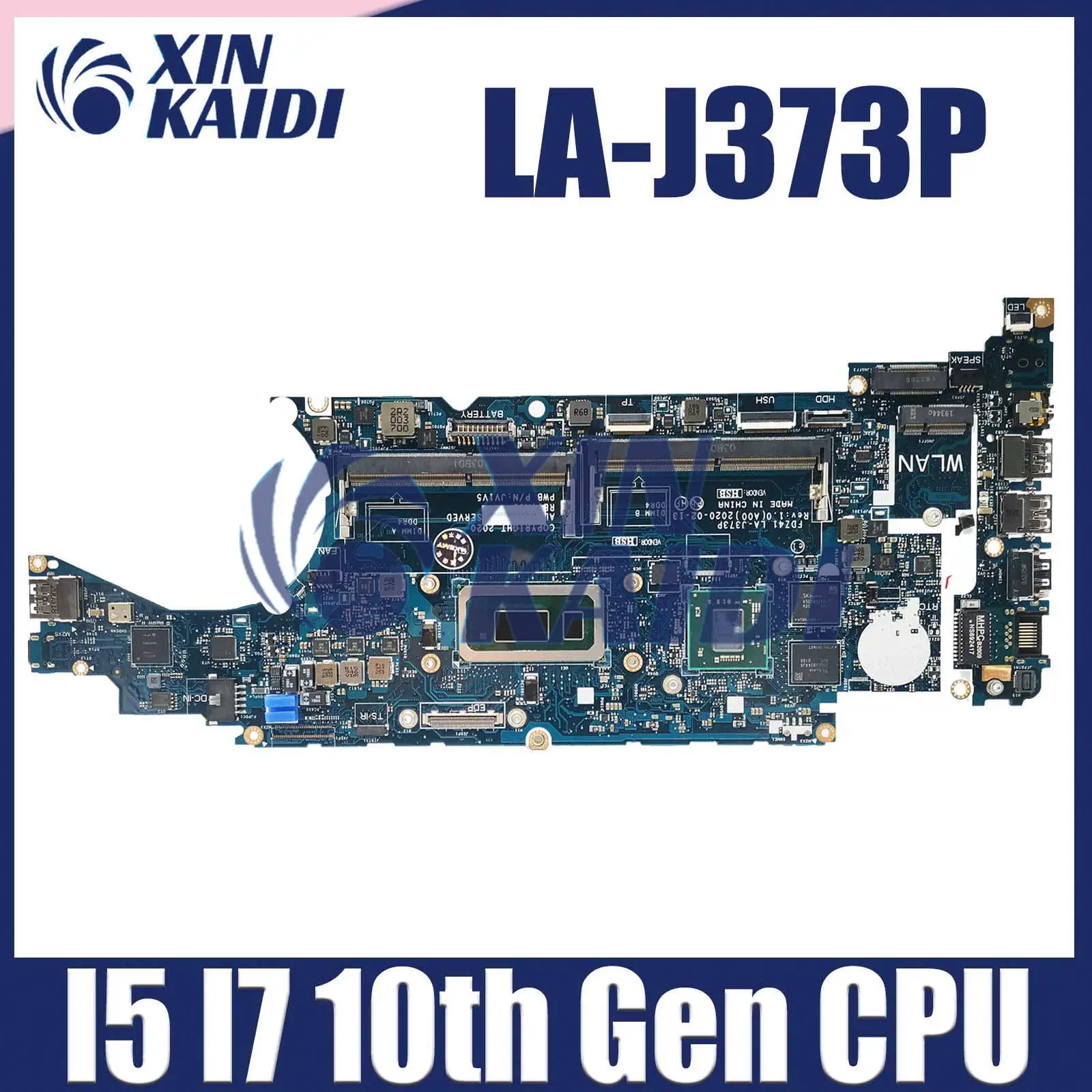 Notebook Mainboard For Dell Latitude 5410 216-0923010 2G 0F3R8H 0F1NKY LA-J373P Laptop Motherboard CPU i5 i7 10th Gen