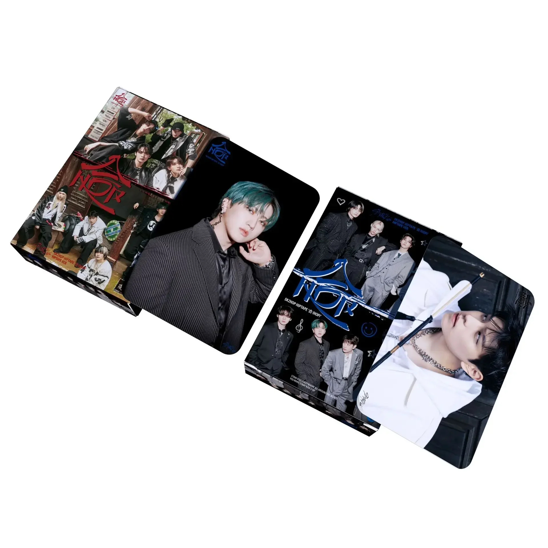 55 pièces/ensemble SK Kpop StrayKids Zhop Hiptape Hop Lomo carte cartes postales photocarte pour les Fans Collection cadeaux