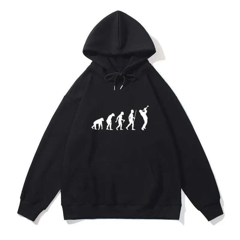 Evolution of Trumpet Men Women Cotton Hoodies Sweatshirts Hip Hop Fashion Casual Streetwear