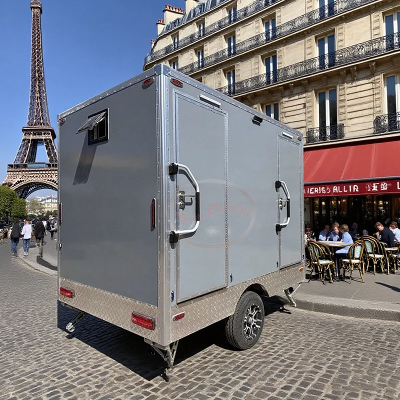 

Mobile Outdoor Luxury Portable Bathrooms Toilet Trailer Portable Restrooms Camping Caravan Toilet Trailer For Sale