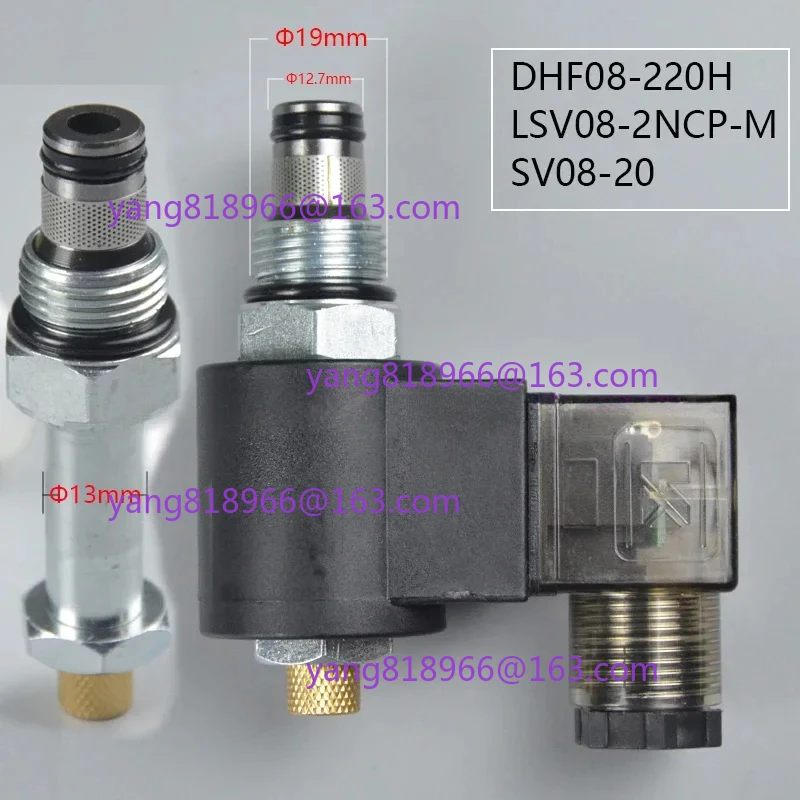 

Hydraulic Threaded Cartridge Solenoid Valve 2 Position 2 Way Normally Closed DHF08-220H LSV08-2NCP-M DC12V/DC24V/AC220V 250bar