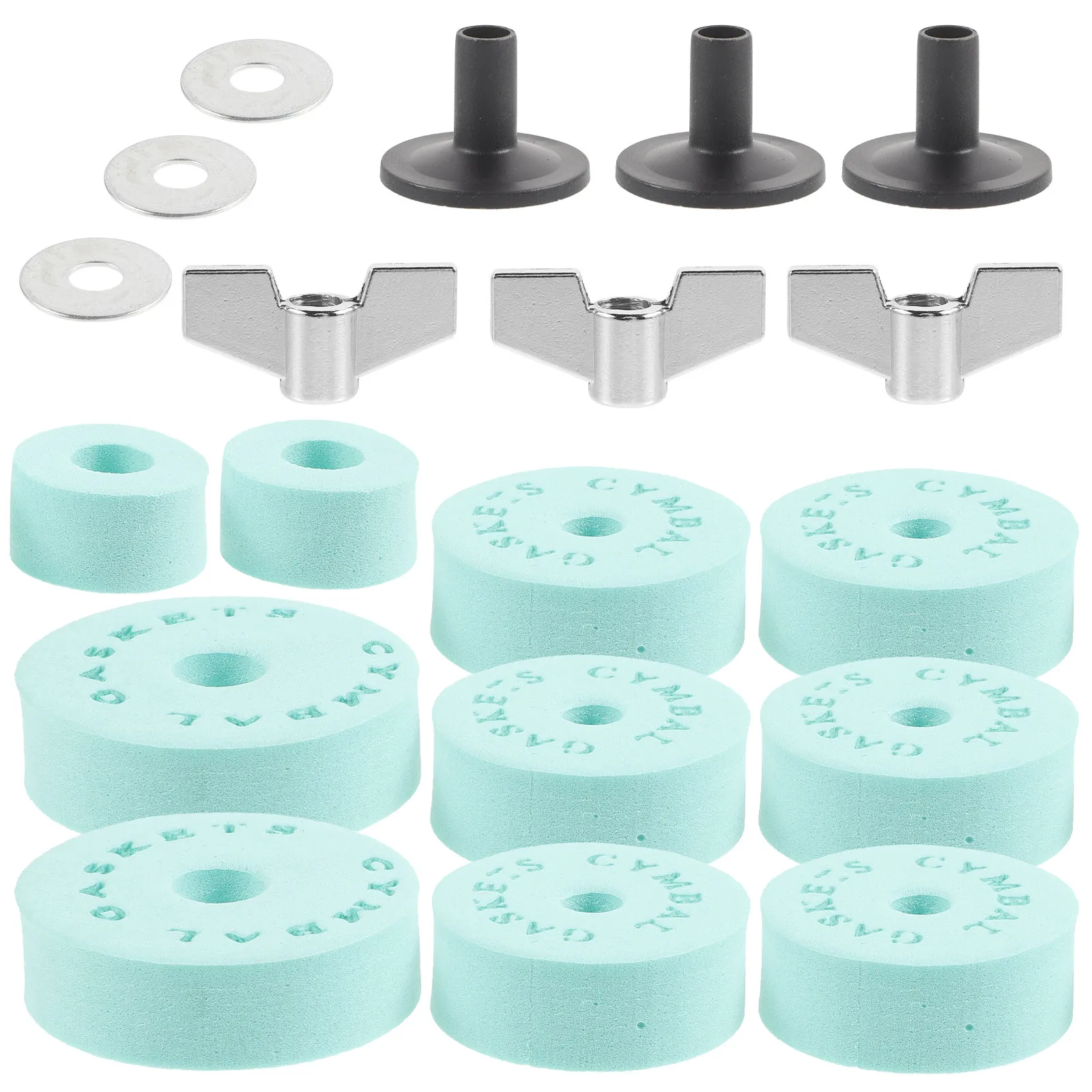 

1Set Drum Kit Eva Cotton Pads Nonslip Cymbal Stand Tube Drum Set Accessories Cymbal Washer Gasket Clutch Replacement Metal