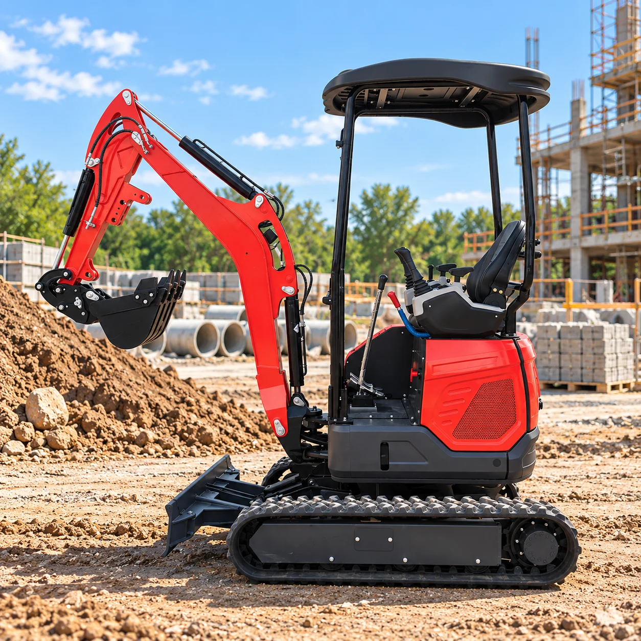 1.8Ton Crawler Excavator Compact Machine for Soil Removal Trenching Land Preparation Grading and Excavation Operations