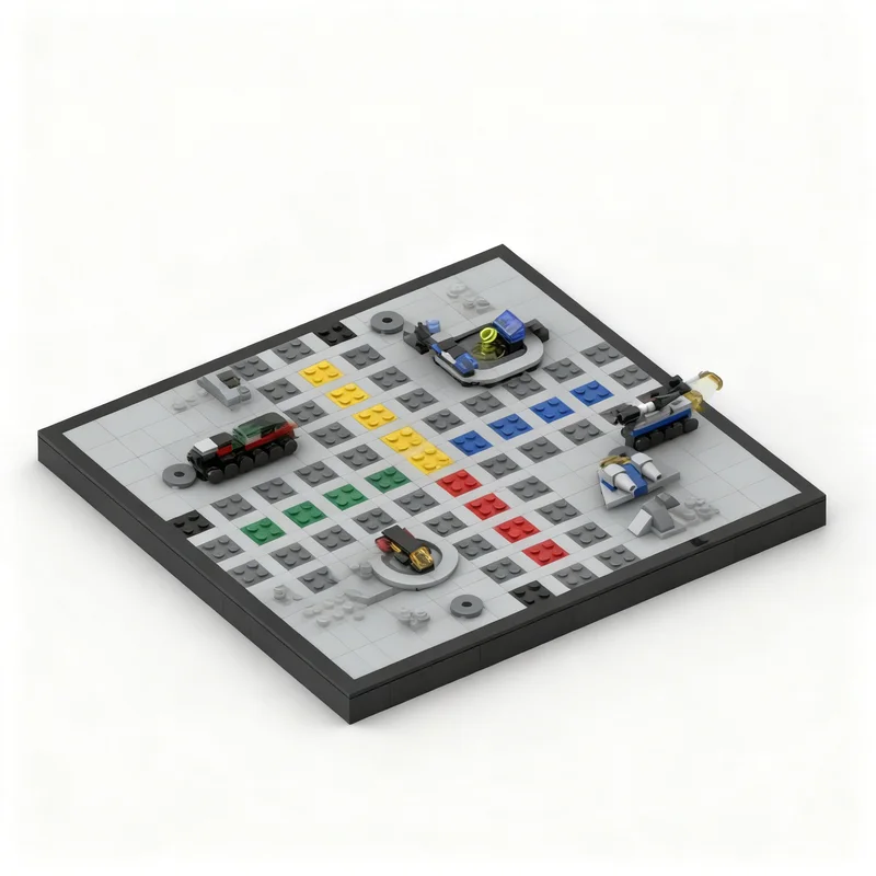 747 Uds. Juegos MOC juego Man Don T Get Angry Mensch Ärgere modelo arquitectura de bloques de construcción regalos de navidad juguetes ladrillo niños