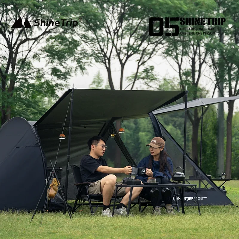 ShineTrip Camping Double Multi Functional Waterproof Sunscreen Large Space Tunnel Tent Motorcycle Camp Travel Skyline Tent