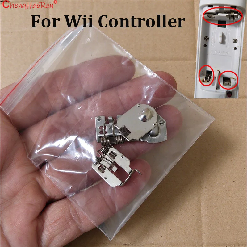 1set 3in1 Repair Kit Battery Compartment Spring Plate Holder Replacement Part for Wii Handle Game Console Accessories
