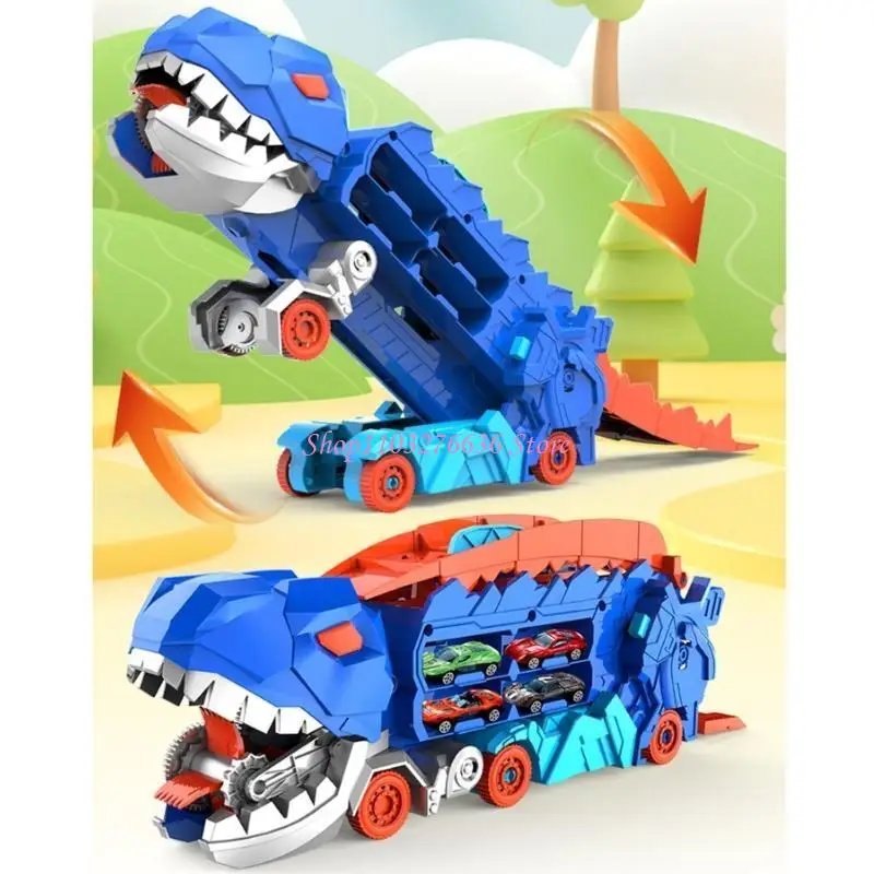 R6FD Playful Dinosaur Car Set for Aspiring Paleontologists Aged 3 and Up