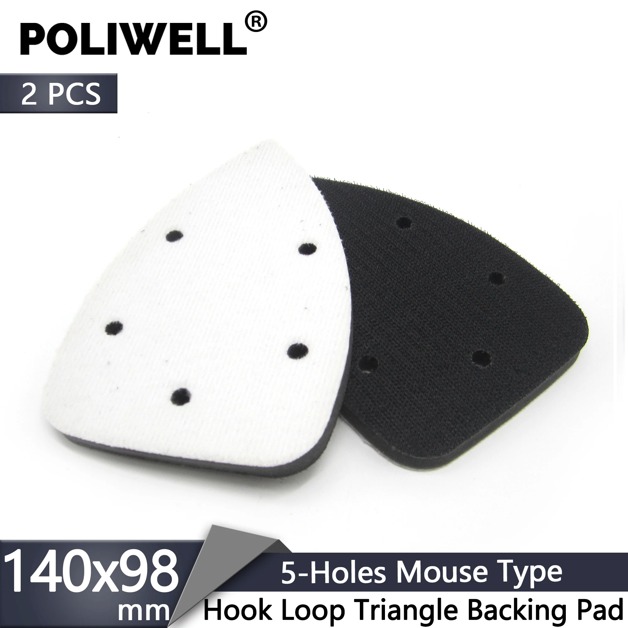 Furos Mouse Gancho e Loop Macio Interface Almofada Disco de Proteção para Polimento Moagem Ferramentas Elétricas Acessórios Peças 140x98 mm