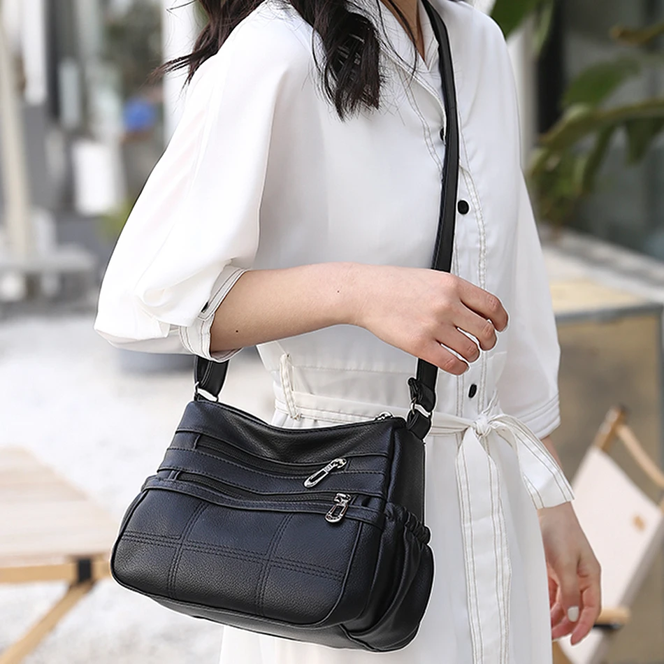 Casual High Capacity Crossbody Bag for Women Luxury High Quality Soft Pu Leather Shoulder Bags 2022 New Designer Handbag Purses