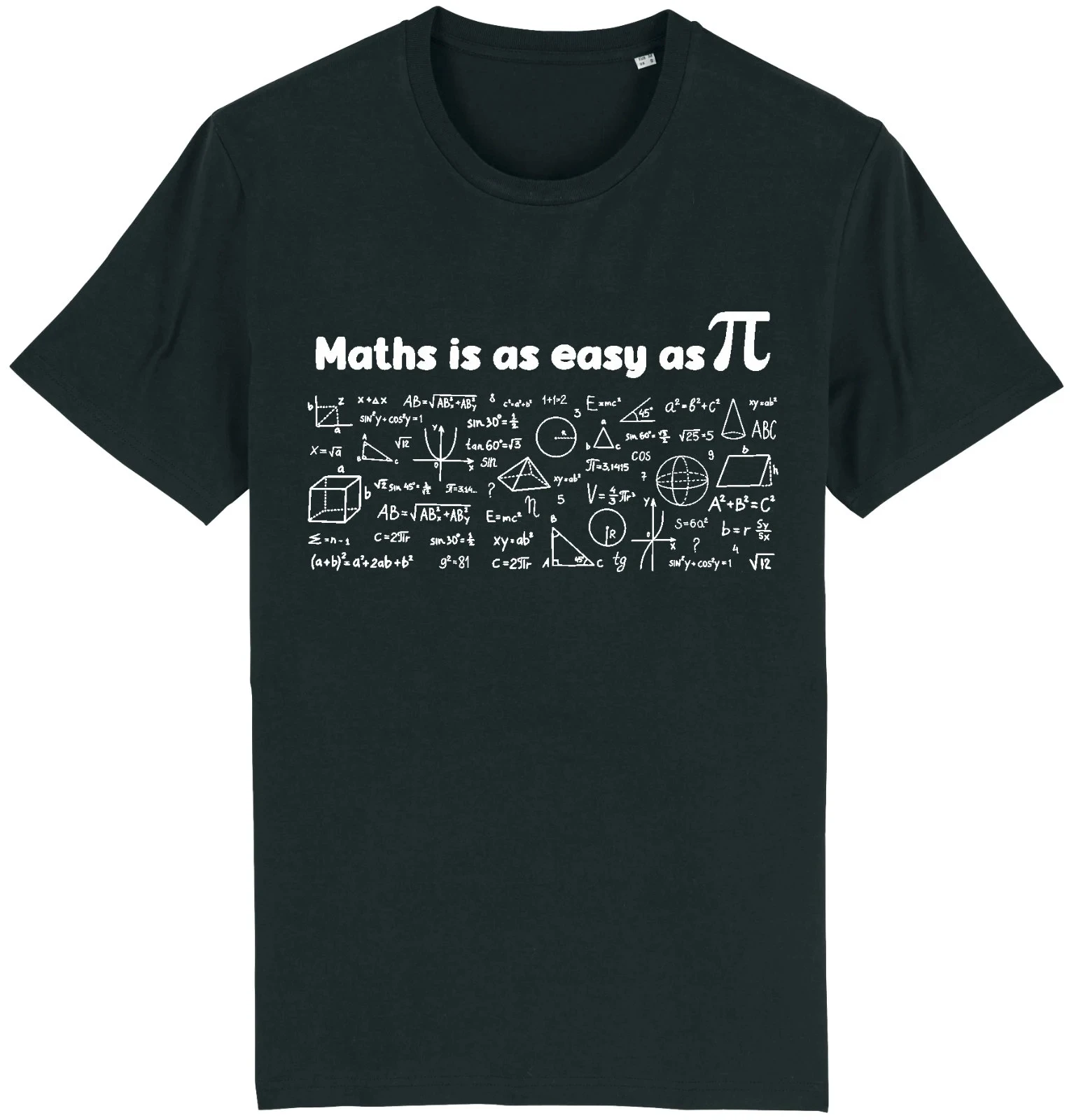 Men's Summer Fashion Casual Short-sleeved Shirt  Maths Is As Easy As Pi T-shirt Funny Mathematics Gift Teacher Geek