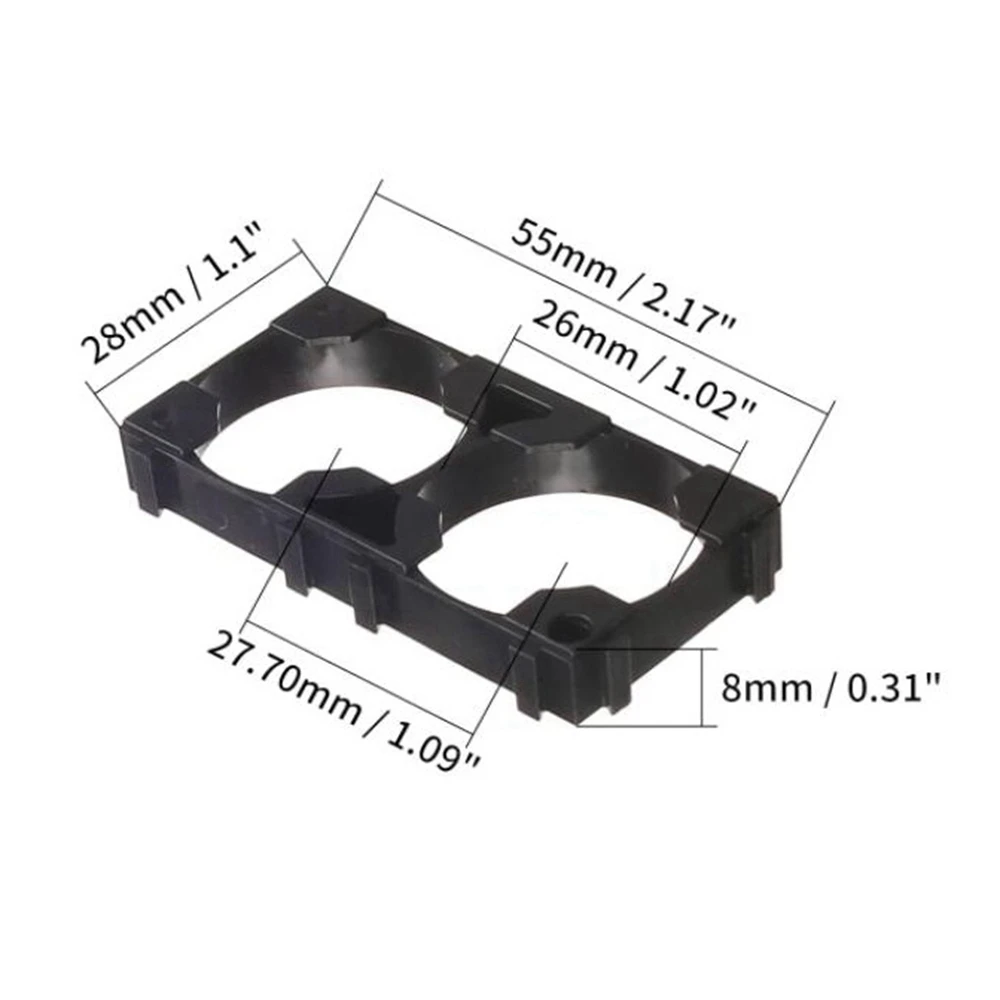 50pcs 26650 Lithium Cell Spacer Doppel batterie halterung Batterie pack halterung für DIY feste Batterie