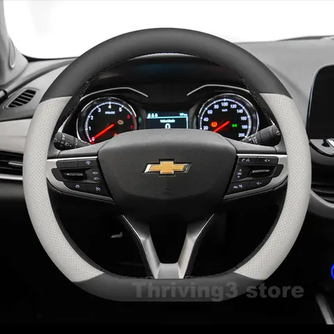 Leather Car Steering Wheel Cover For Chevrolet ONIX Plus Premier RS 2013-2019 Auto Steering Wheel Chevrolet ONIX Accessories