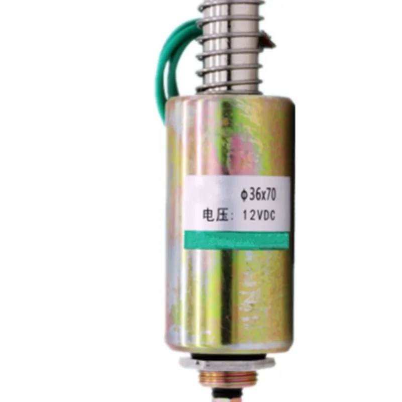 1pc DC round tube push solenoid impact type 36/70 12V 24VDC