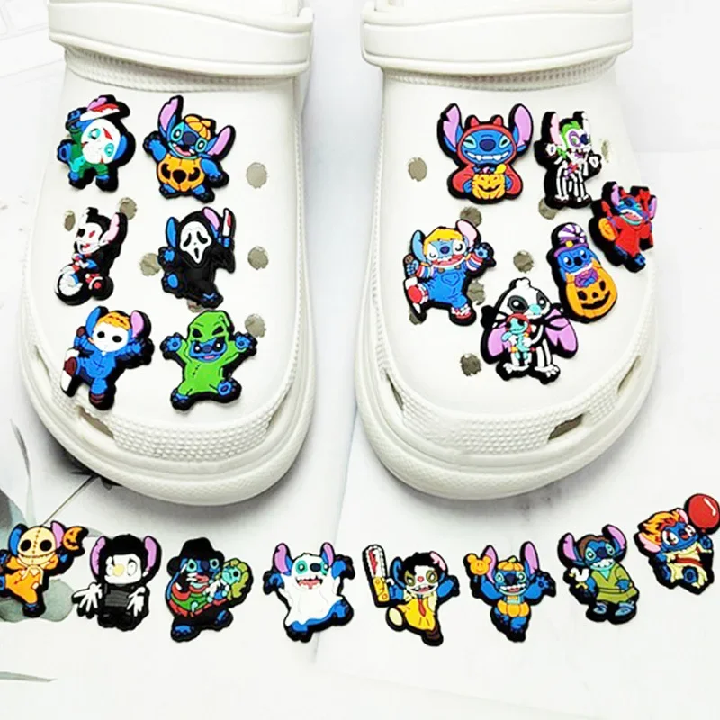 2024 20Pcs/set Disney stitch Cartoon PVC Shoe Set Charms Buckle Accessories Cartoon Shoes Charms Decoration for Kids Party Gifts