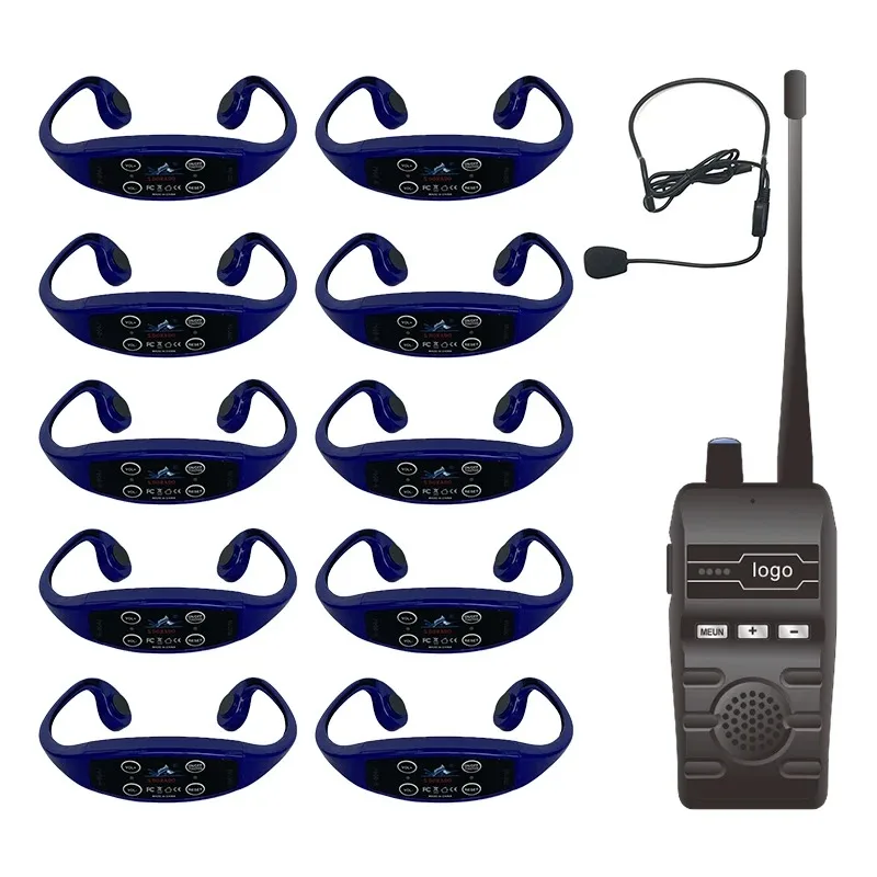FM Wireless Transmission Swim Training System 1 H800 Audio BT Sender und wasserdichtes Headset 10 H904 Leitungsheadset