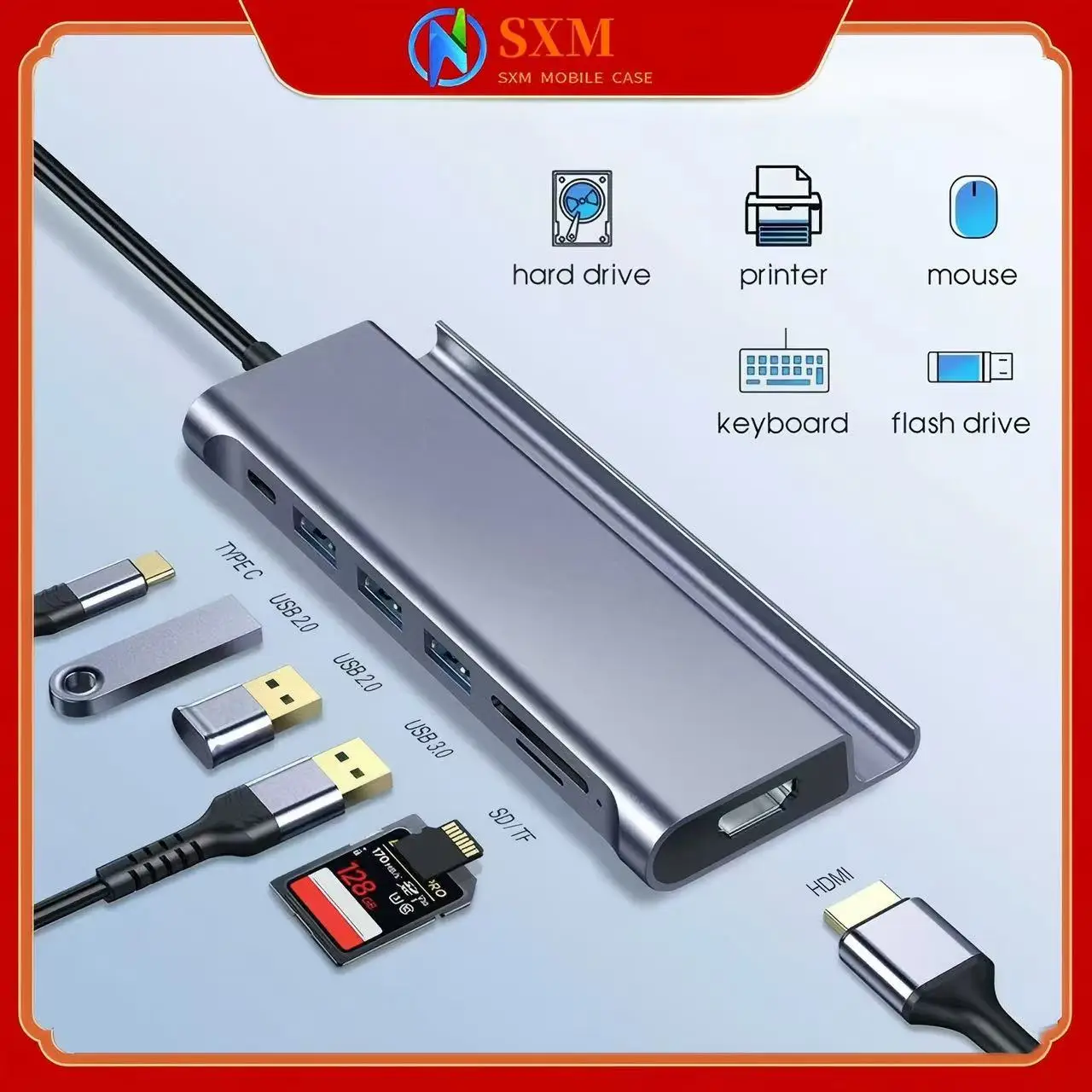 

USB Docking Station Type-C Extender USB3.0 Computer Hub Hub High Speed Docking Station