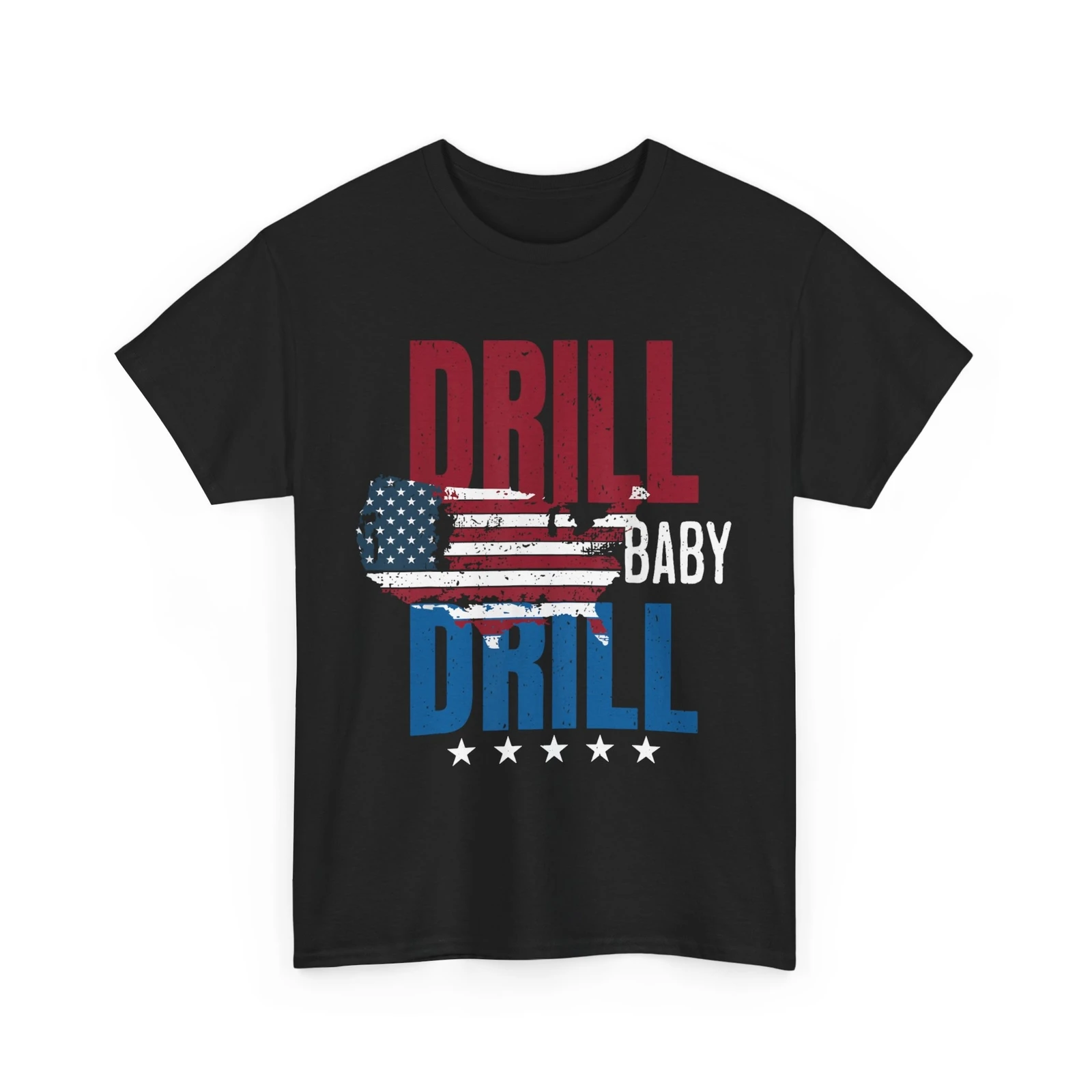 

Футболка Drill Baby с американской картой и флагом Oilfield Trash Oilrig