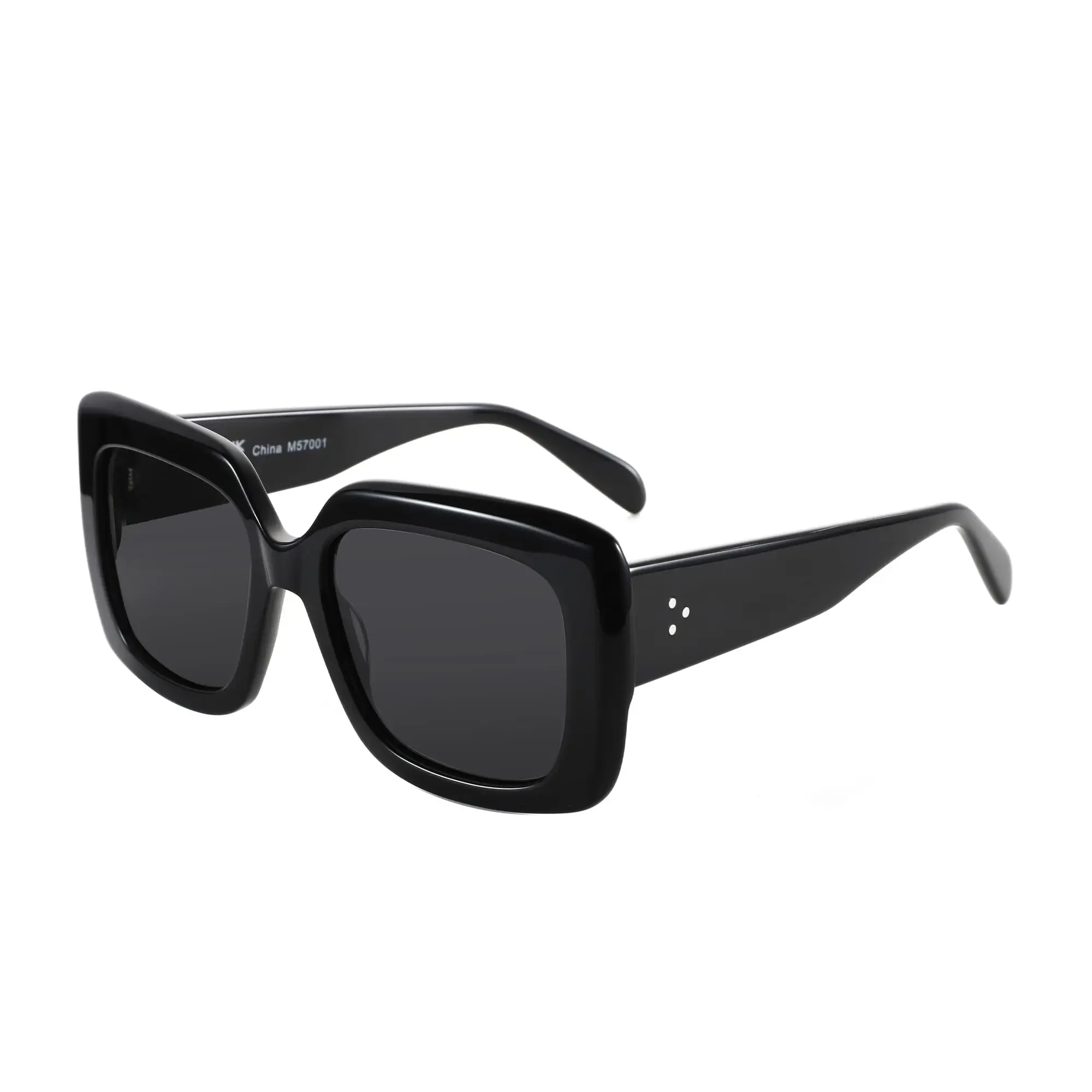 BLUEMOKY Polarized Acetate Sunglasses for Women Oversize Square Frame UV400 Protection Retro Classic