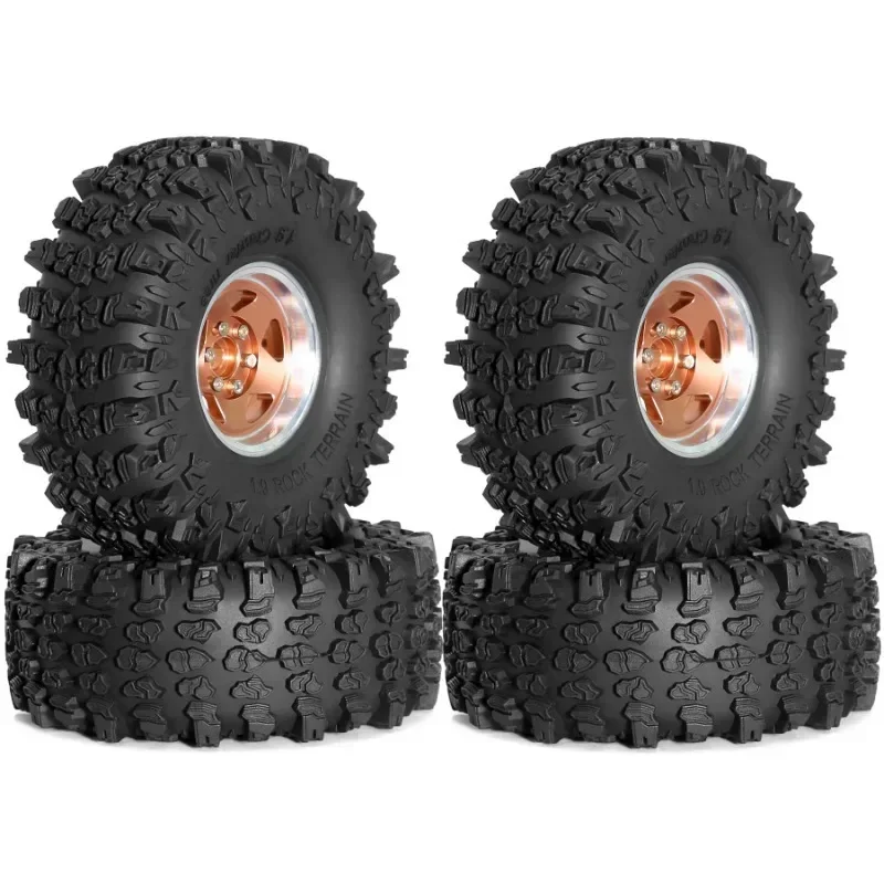 

4 шт., 118 мм, металлический 1,9 дюйма, набор ободов колеса с бисером для 1/10 RC гусеничного автомобиля, осевой SCX10 Wraith RR10 Capra Trxs TRX4 YK4082