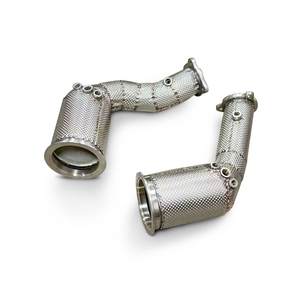 For RS5 2.9T 2019-2022 High Performance 304 Stainless Steel High Flow Catted Drain Pipe Catalyst Exhaust Drain Pipe