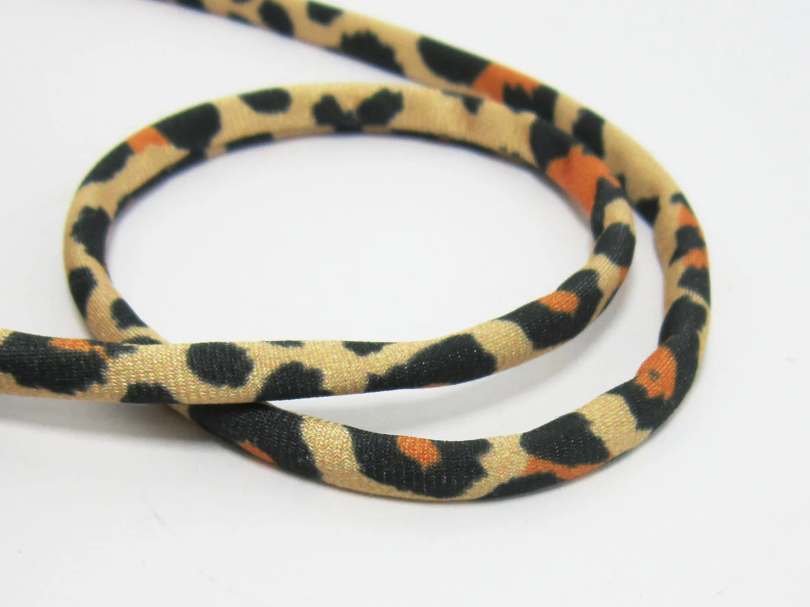 5mm lycra cord, Light Leopard lycra cord, stitched Elastic Lycra Strips, swimwear & bikini, Jewelry Making