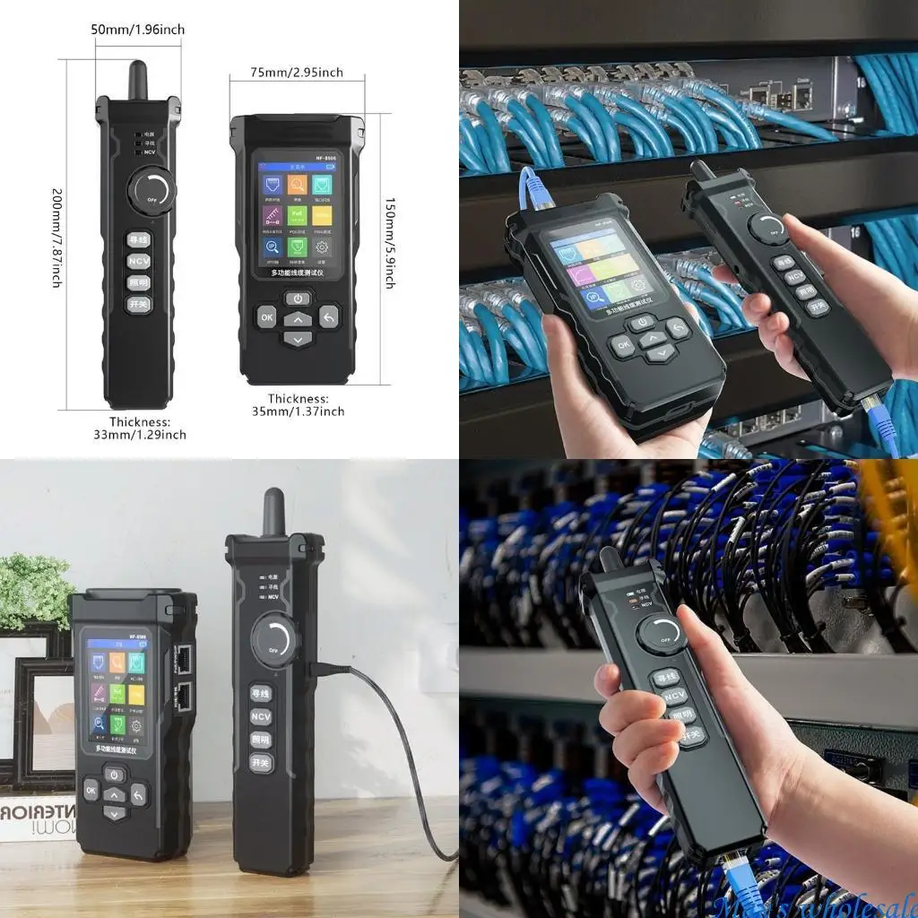 

Cable Tester NCV Continuity Test Supports Test/Scan/Networks Rate Test 448A