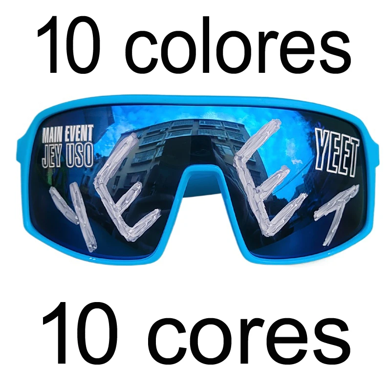 

Jey Uso YEET Sports Shades Blue Sunglasses Green Red Sports Shades Fanatics for adult