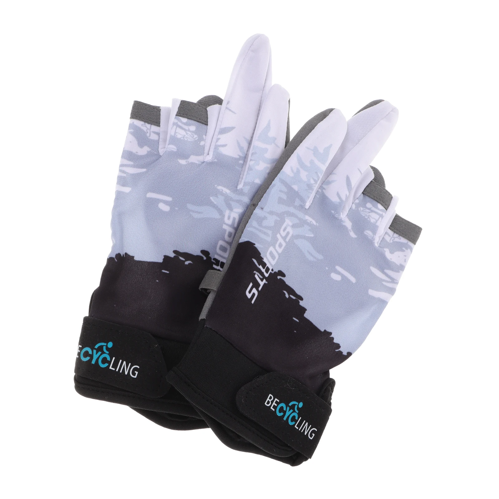 

Summer Fishing Gloves Billiard Anti slip Cycling Fitness Sun Protection Three finger Black One size UV Proof Biking Glove