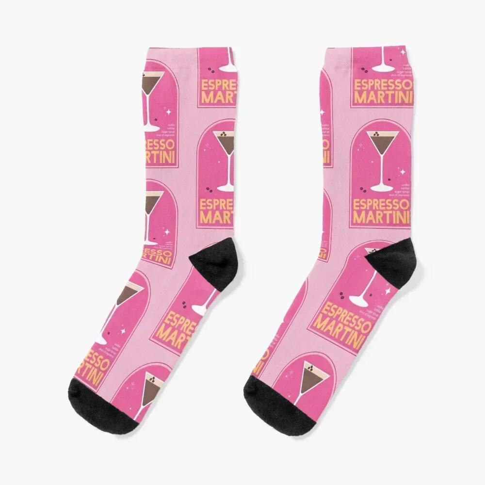 

Espresso Martini Cocktail Socks Sports professional running Christmas Girl'S Socks Men's