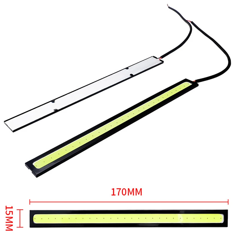 1Pcs 17CM Car LED COB Daytime Running Light Strip 12V Auto DRL Driving Parking Fog Lamp Waterproof for Truck Vehicle Decoration