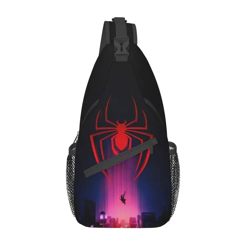 

Cool Spider Web Sling Bag for Traveling Men Chest Crossbody Backpack Shoulder Daypack