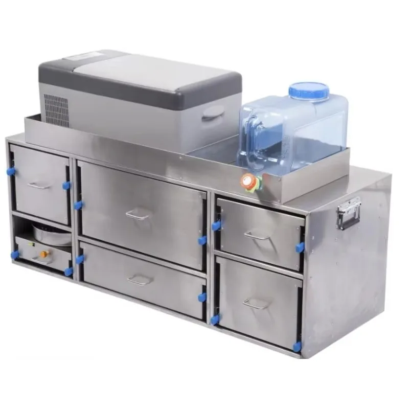 

RV Kitchen Stainless Steel SUV Trunk Kitchen with Gas Stove and Sink