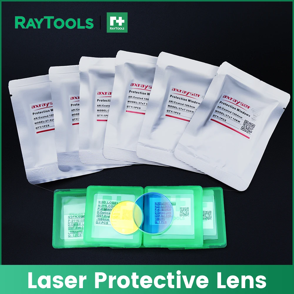 

Praylee Original Raytools Protective Lens 18x2 27.9x4.1 37x7 Laser Protection Windows for BT240S BM110 Fiber Laser Cutting Head