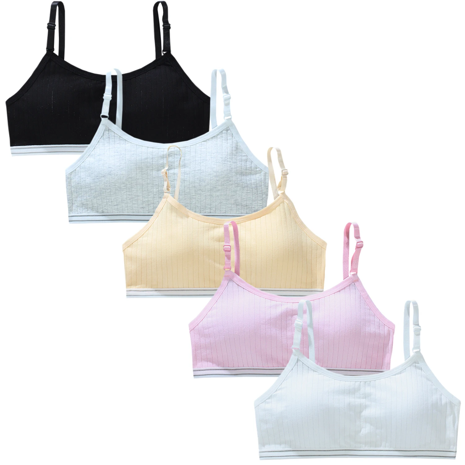 

1pcs Children's bra Cotton 7-13Y Solid color Maiden Adjustable shoulder straps Teenage student Kids Sports Kids Underwears