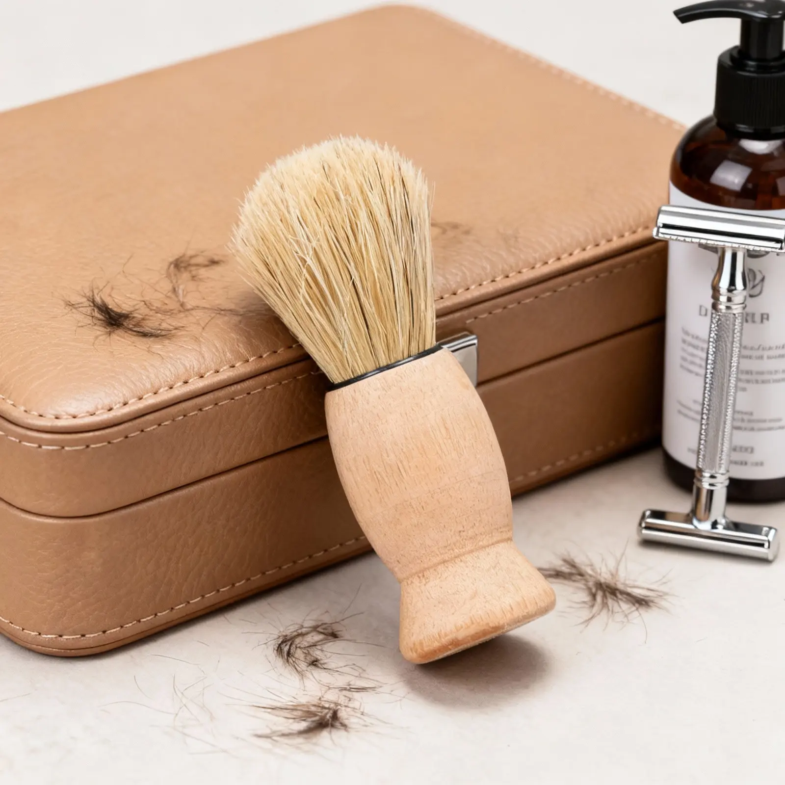 Professional Men Beard Brush Soft Bristles Vintage Design Barber Brush for Hair Salon Grooming Styling Beard Care Shaving