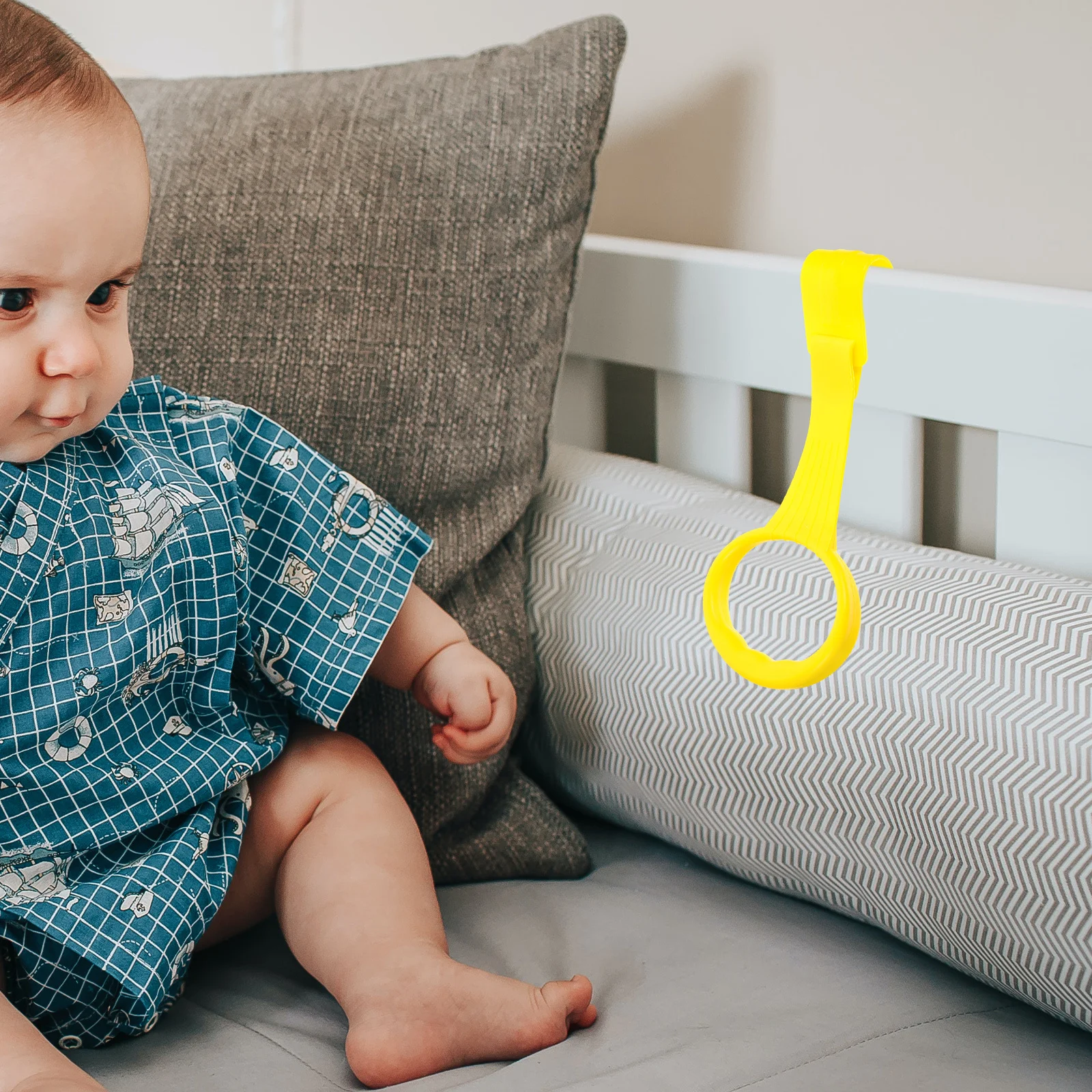 1Pair Infant Pull Rings Baby Standing Safety Handles Baby Crib Hanging Rings Walking Exercise Support Playpen Accessories