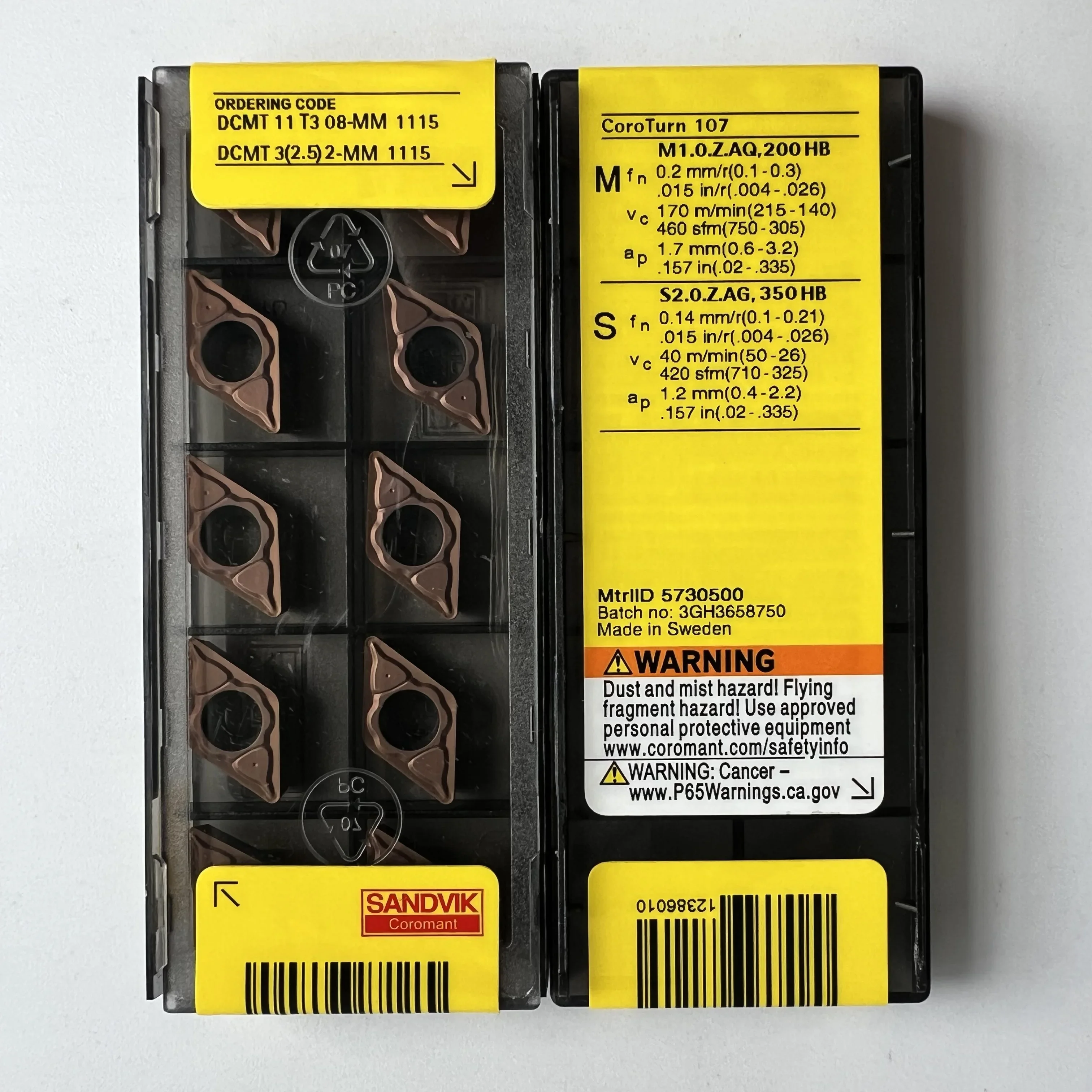 DCMT11T308-MM 1115 OU DCMT11T308-MM 1125 CNC Lame