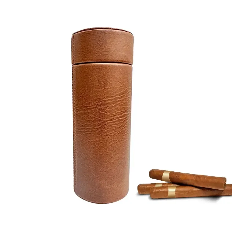 

Leather Travel Humidor Cigar Box Cedar Wood Portable Cigar Case Humidifier Hygrometer Box Cigar Accessories Fit 5 Cigars 97