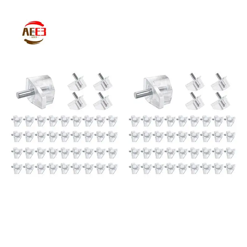 AEE3-100 Pieces 3 Mm Shelf Pins Clear Support Pegs Cabinet Shelf Pegs Clips Shelf Support Holder Pegs For Kitchen Furniture