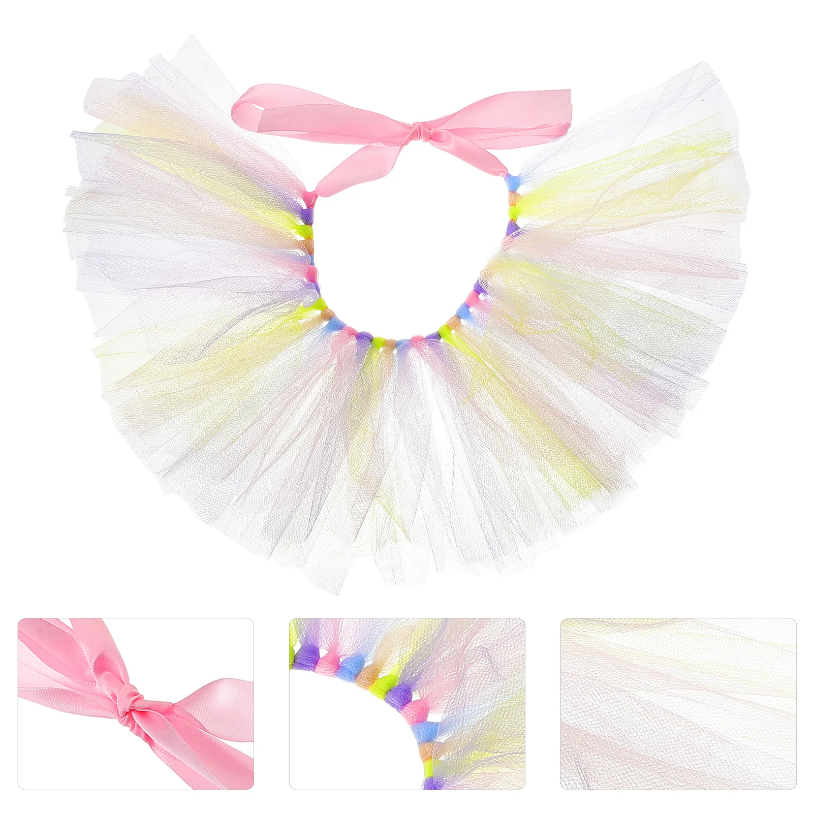 

Dog Princess Costume Easter Tutu Dress Soft Gauze Puppy Skirt for Dog Wedding Outfit Summer Pet Clothes Rainbow Style