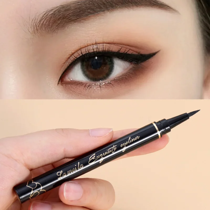 Stylo Eyeliner Liquide Marron Noir Imperméable, Maquillage Longue Durée, Sans Taches, vaccage Rapide, Lisse, Cosmétique pour les Yeux, 256